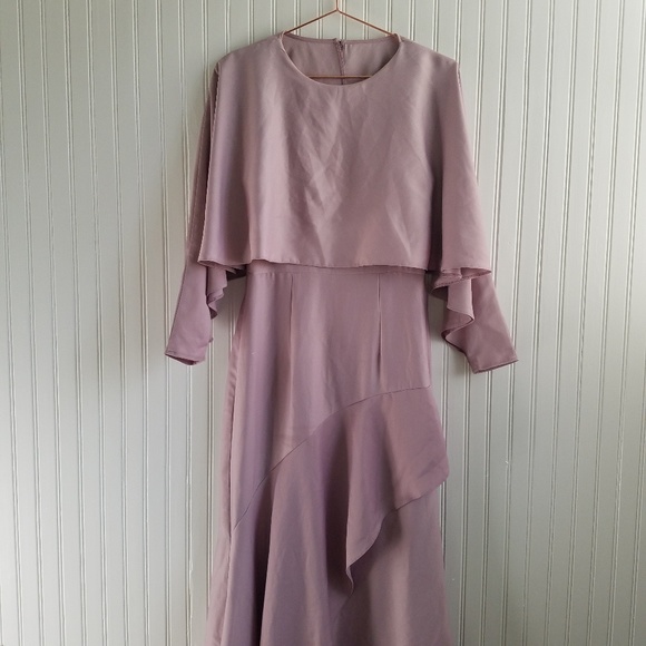 ASOS Formal Satin Maxi Dress in Mauve - Picture 3 of 4